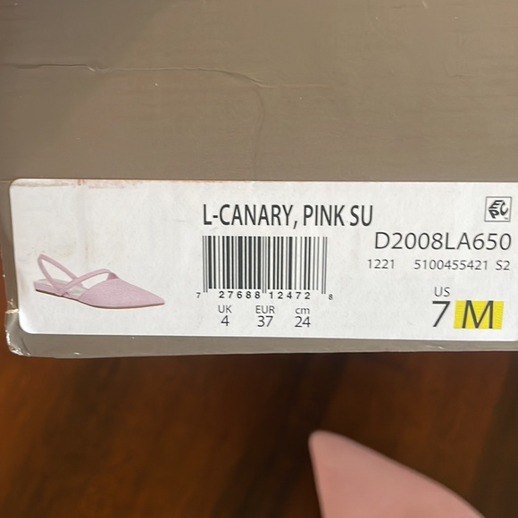 Nib Franco Sarto Canary Slingback Flats in Pink Suede - Picture 2 of 4